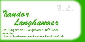 nandor langhammer business card